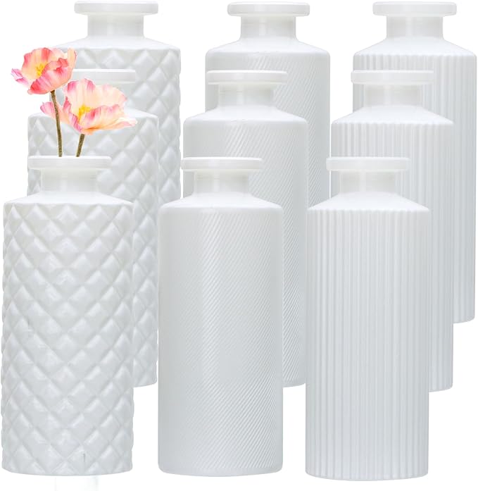 Glass Bud Vase Set in Bulk, Home Table Flower Decor, Party Decorations by Brajttt