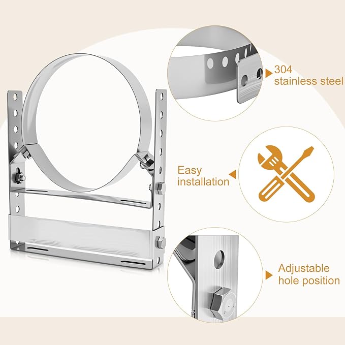 Zonon Silver 1 Pcs Adjustable Wall Bracket - Image 3