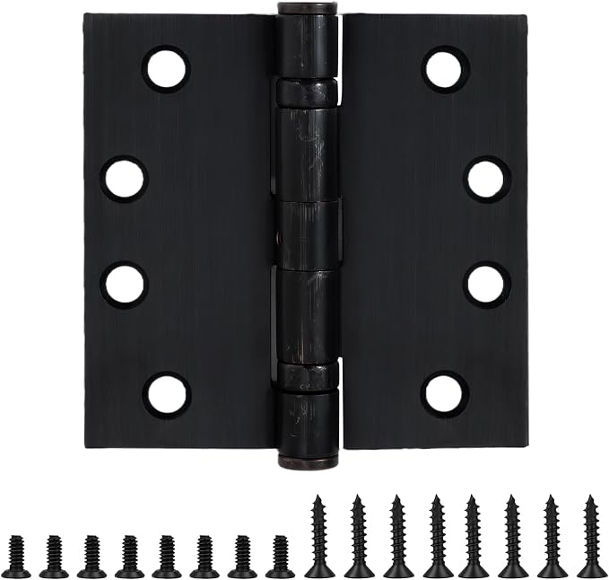 TDCHINGES Heavy Duty Door Hinges Oil Rubbed Bronze 4.5 Inch Square 2 Pack | by TDCHINGES