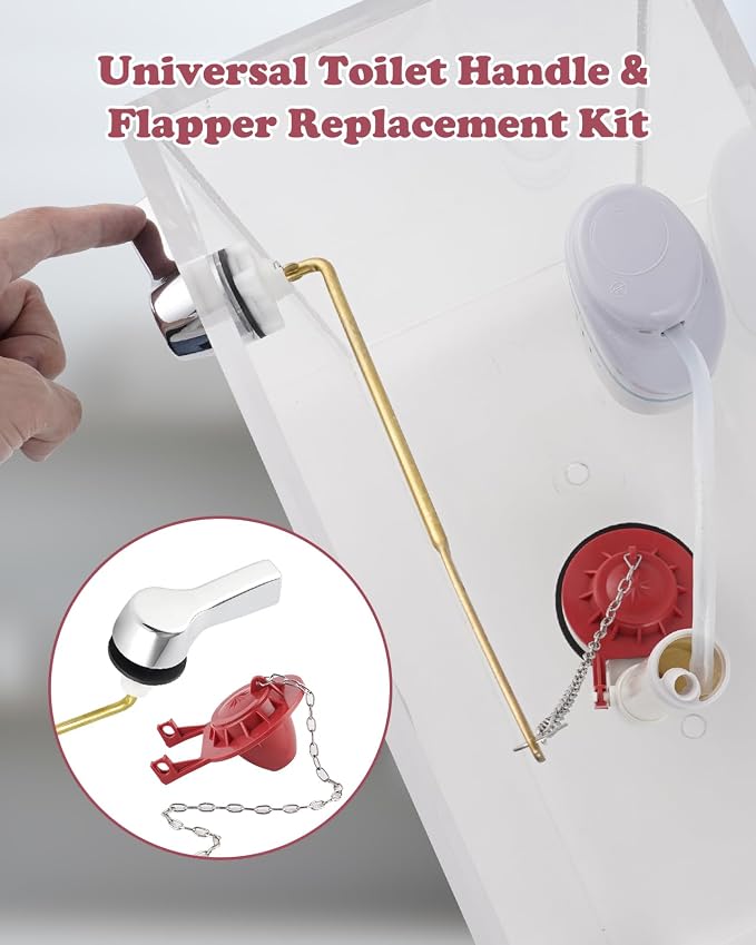 Hibbent Universal Metal Front Mount Toilet Handle - Image 3