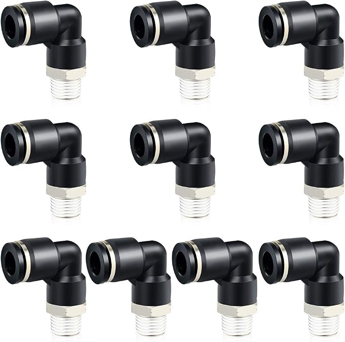TAILONZ 10mm x 1/4" NPT Push to Connect Elbow Fitting 10pcs | Copper&Plastic - Image 8