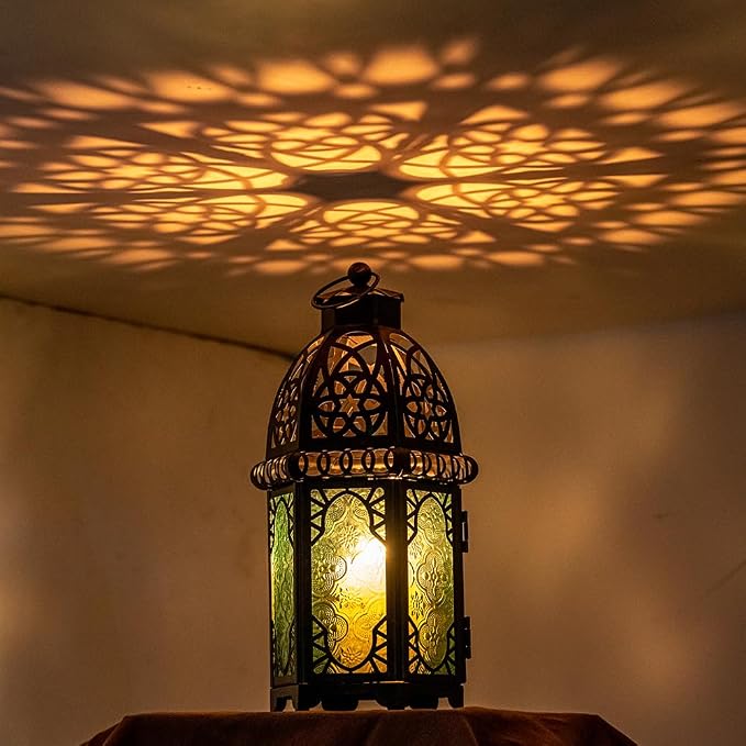 NEEDOMO Hanging Moroccan Lantern, 12.8'' Vintage Candle Holder, Metal Lanterns - Image 3