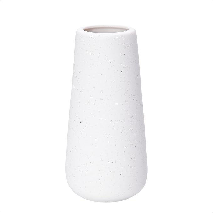D'vine Dev 8 Inch Ceramic Flower Vase Textured Finishing, Minimalist Design by DvineDevPlanterPotsandStand