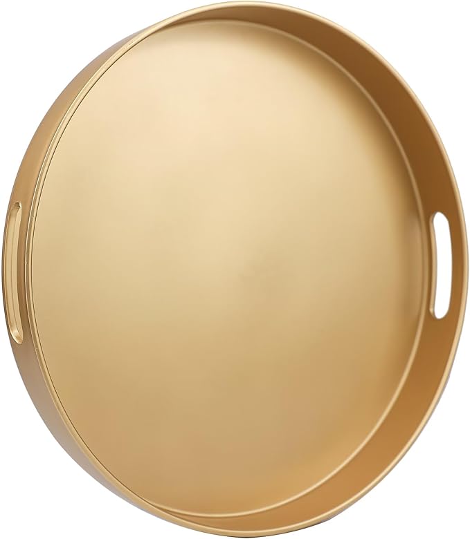 Gold Round Decorative Tray - Image 5