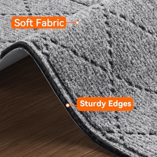 Stair Treads for Wooden Steps 4 PCS, Non Slip Stair Rugs Grey - Image 2