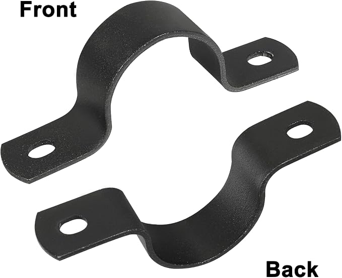 Jiozermi 32MM Black U-Tube Strap Clamp, Stainless Steel, Rigid Pipe Strap - Image 2
