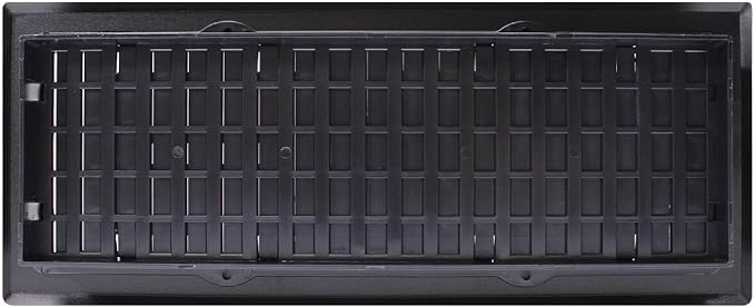 Decor Grates AJH412-BLK Oriental Floor Register, 4x12 Inches, Textured Black - Image 3