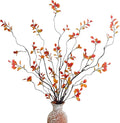 4 Pcs Fall Stems Artificial Ficus Branches, 47.2 Inch Faux Eucalyptus Stems by Cherica