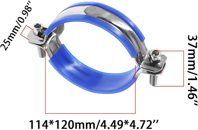 Adjustable Pipe Bracket Clamp, Heavy Duty Split Ring Hanger, TTZEZE SUS304 Wall - Image 2