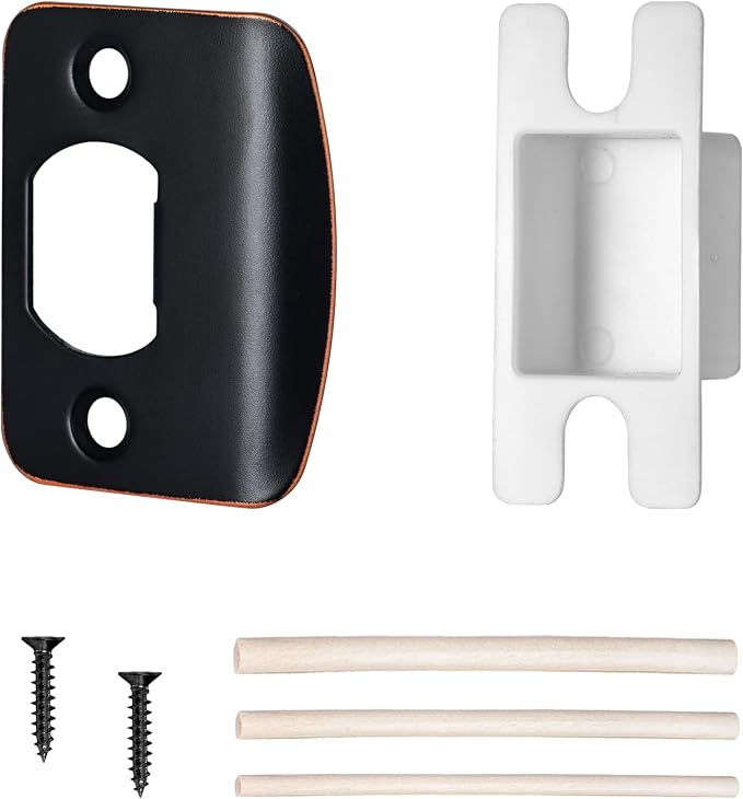Door Strike Plate for Interior Doors, Oil Rubbed Bronze, 1 Pack | 2-1/4"x1-3/4" by Newlaking