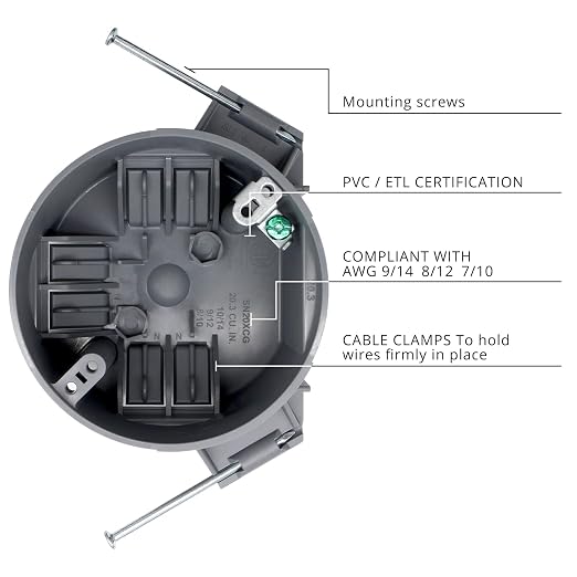1-Gang Round Ceiling Electrical Box - Image 2