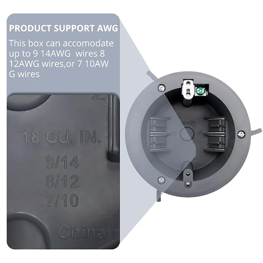 4.25 inch Round PVC Electrical Box 18 cu in ETL Listed | 2-hour fire rated new - Image 4
