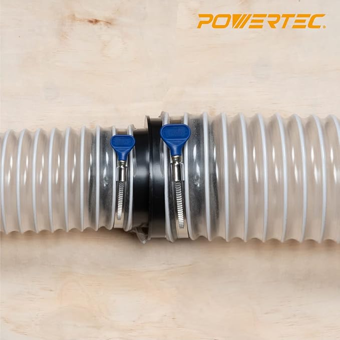 POWERTEC 70170 5” to 4” Reducer Dust Collection Fitting, ABS Plastic - Image 5