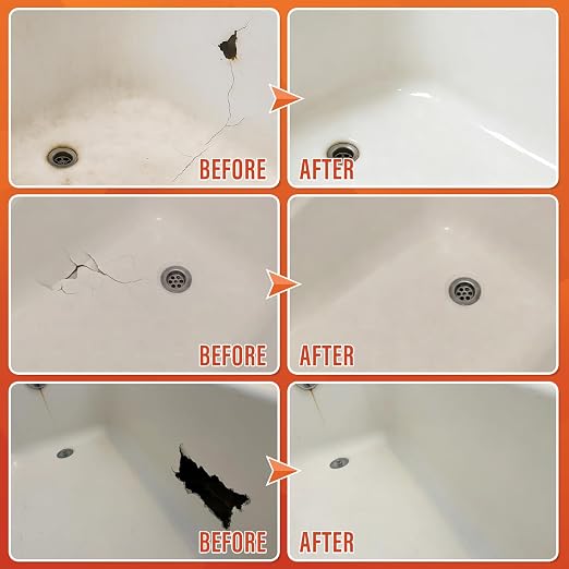 Fiberglass Tub Repair Kit, for Shower Crack & Bathtub Chip | For Porcelain - Image 3