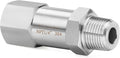 ChillWaves 304 Stainless Steel In-Line Split Check Valve 1/4" NPT Male x 1/4" by VisittheCHILLWAVES