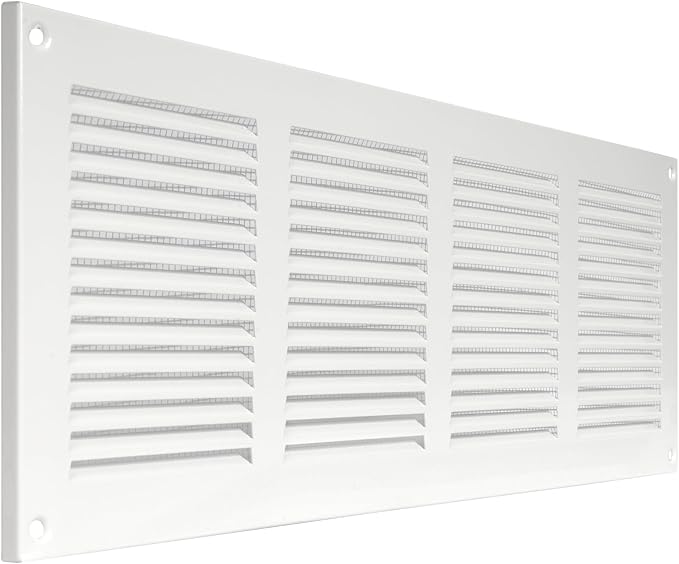 16 x 6 Inch White Galvanized Steel Return Air Register Vent Cover, AC Vent Cover by ECOPROVENT