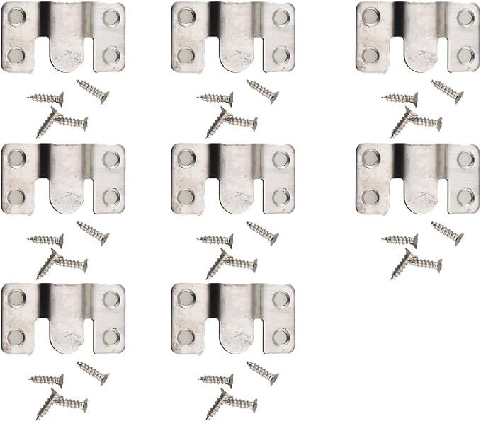 4 Pairs 54x30mm Stainless Steel Interlocking Flush Mount Bracket Heavy Duty by Unknown