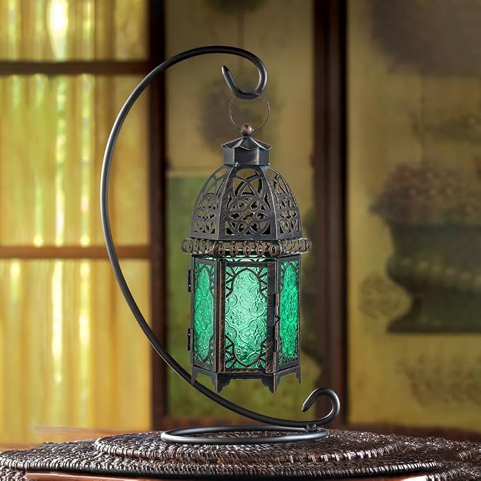NEEDOMO Hanging Moroccan Lantern, 12.8'' Vintage Candle Holder, Metal Lanterns - Image 4