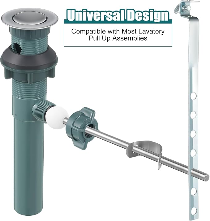 Enhon 4 Pack Lavatory Pop Up Drain Lift Rod, and Spring Clip Kit - Image 2