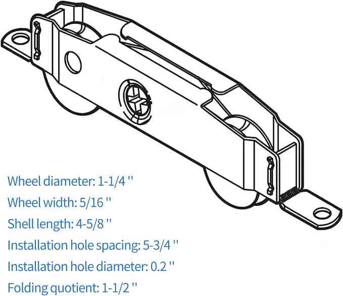 Huazu Heavy-Duty Sliding Door Rollers - Image 5