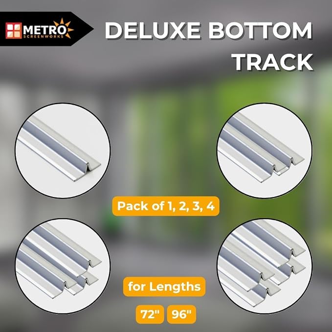 Sliding Screen Door Deluxe Bottom Track, 1” Wide 3/8” Tall - 72 in - Image 6