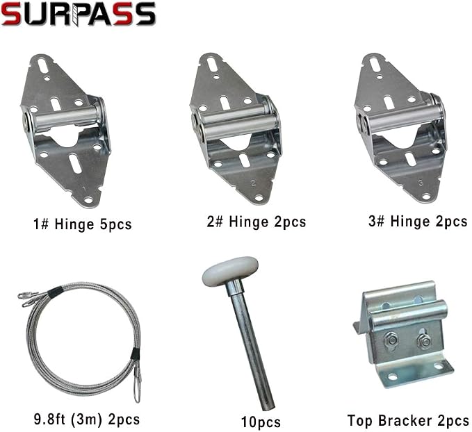 Surpass Garage Door Roller/Hinge/Top Bracket/Wire Rope - Image 3