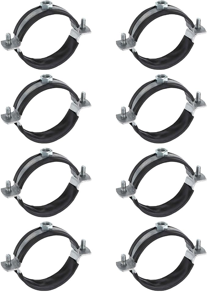 HARFINGTON 8 Pcs Split Ring Pipe Hanger 2-1/2" Galvanized Steel Sheet Wall by HARFINGTON