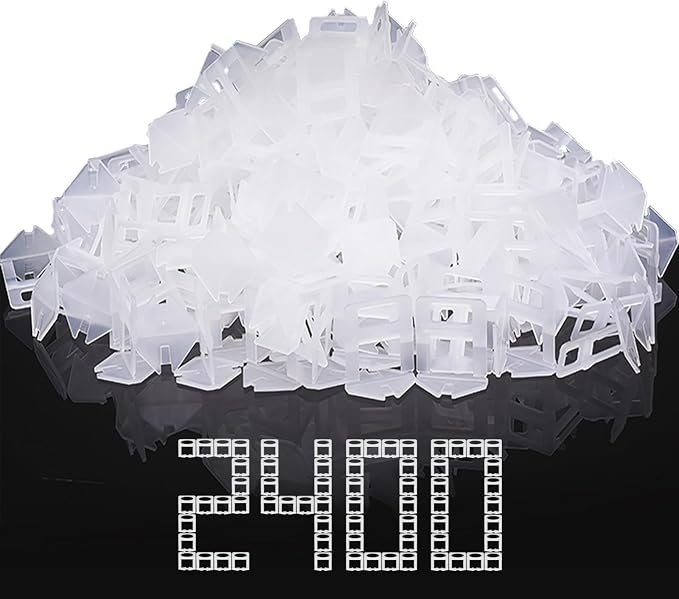 DGSL Tile Spacers 2400 Pcs Tile Clips, Tile Leveling System Clips 1/32 Inch | by DGSL
