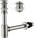 Bathroom Sink Stopper P-Trap Complete Set Adjustable 1-1/4 Bottle Trap Solid by GORDEE