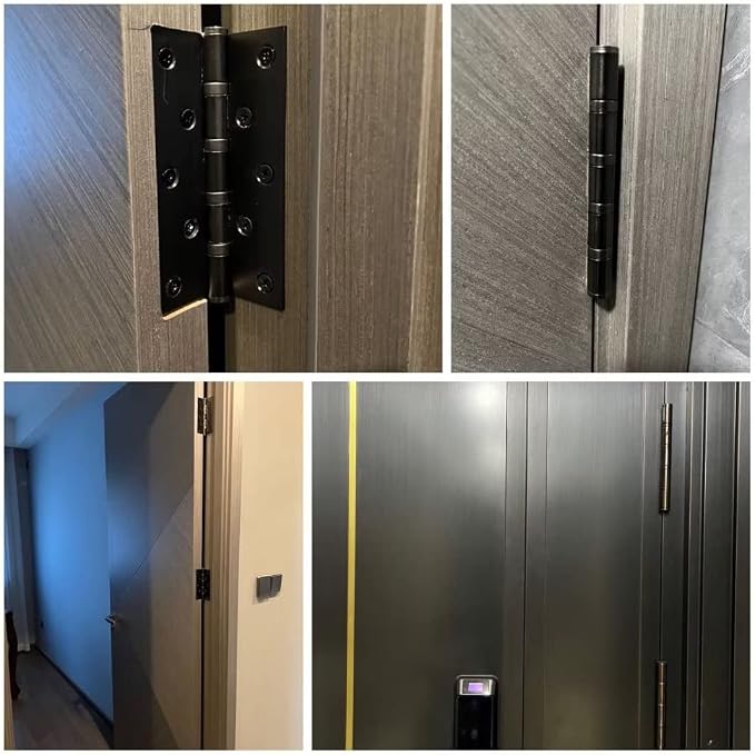 Matte Black 5 inch Stainless Steel Door Hinges, Heavy Duty Interior/Exterior - Image 6