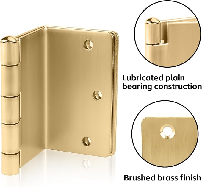 3 Pack Gold Offset Hinges 3.5 Inch Expandable Door Hinges Heavy Duty - Image 3