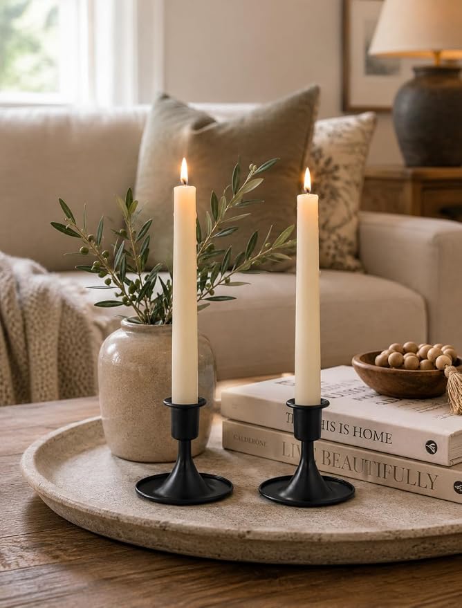 Black Candlestick Candle Holders - Image 3