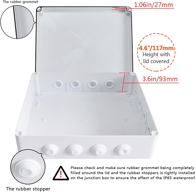 ABS Plastic Dustproof Waterproof IP65 Junction Box Universal Electrical Project - Image 4