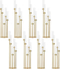 39.4'' Tall Gold Floor Candelabra，Set of 8PCS 5 Arm Candle Holder Tall Floor by WeddingPartyDecoration