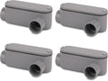 4Pack 3/4 Inch Rigid PVC Conduit Body Type LL, Slip x Slip PVC Conduit Bodies by CKVIHAV