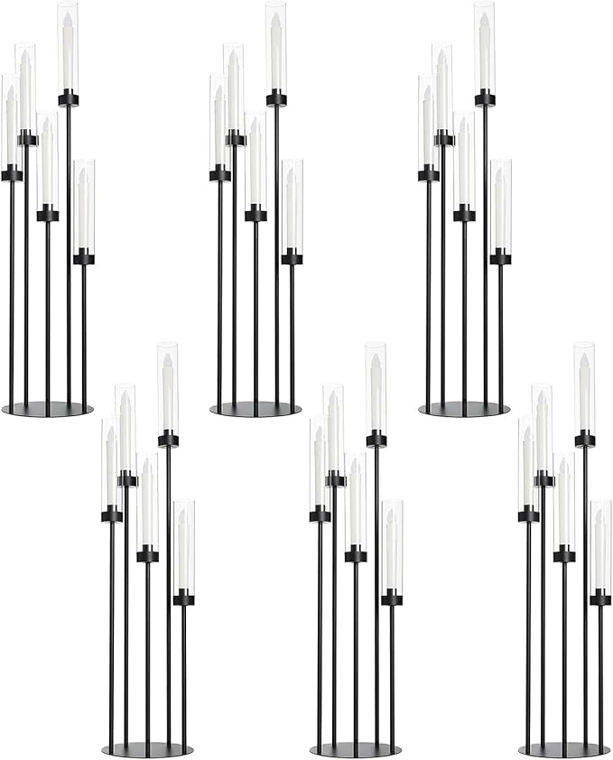 39.8''Matte Black Candle Holder by WeddingPartyDecoration