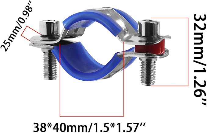 Adjustable Pipe Bracket Clamp, Heavy Duty Split Ring Hanger, TTZEZE SUS304 Wall - Image 2