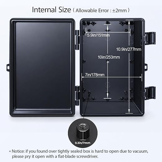 Junction Box IP67 Waterproof Electrical Box Outdoor ABS Plastic Hinged Shell - Image 4