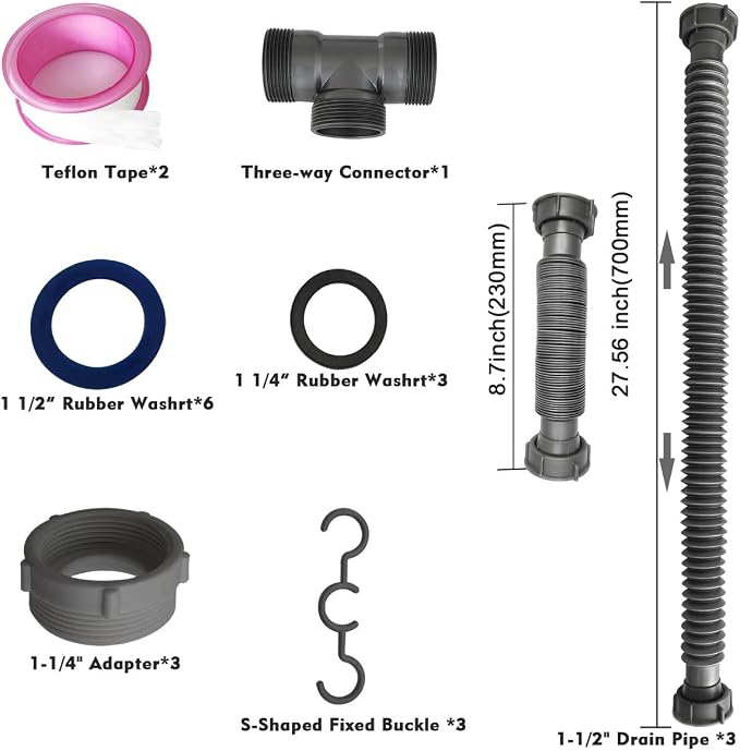 Flexible Expandable Double P-Trap Kit - Image 2