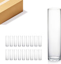 WGVI Quality Thick Weighted Clear Cylinder Glass Vases, Skinny Bud Vase Floral by WGVInternational-OpusGlassware