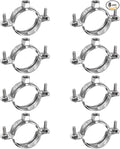 HARFINGTON 8 Pcs Adjustable Pipe Bracket Clamps 1-9/16" Stainless Steel Wall by HARFINGTON