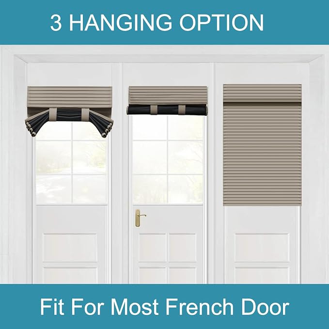 Muamar French Door Curtains Privacy Door Blind, Front Door Window Curtain - Image 5