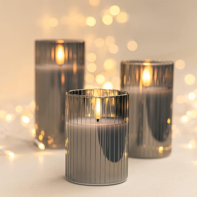 Gray Flickering Flameless Candles - Image 2