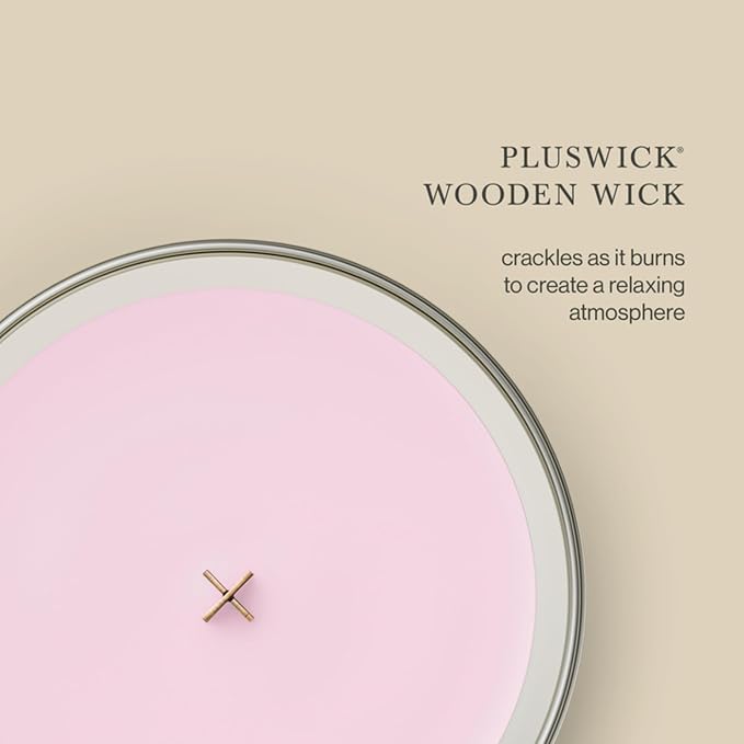 WoodWick Cherry Blossom & Vanilla Medium Hourglass Scented Candle - Image 5