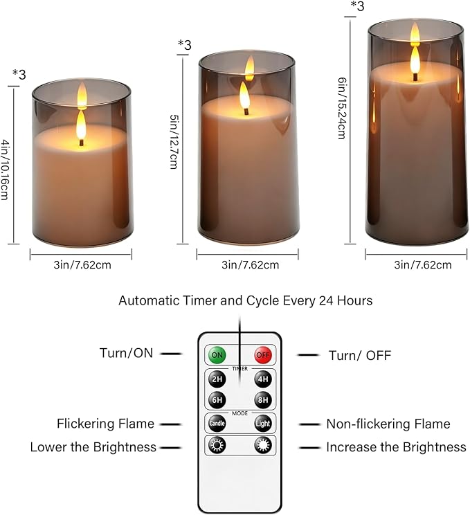 kakoya Flickering Flameless Candles Battery Operated - Image 5