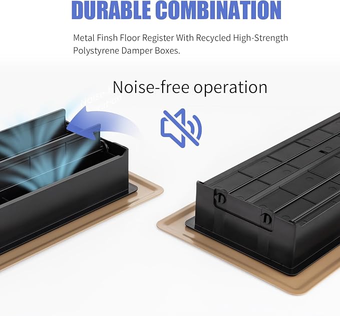 4x10 Floor Register Vent Covers, 10 Pack Brown Vent Covers - Image 4