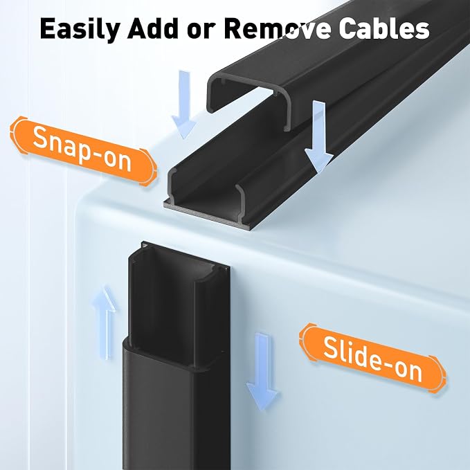 Delamu Cord Hider, 142in Cable Hider, Cord Covers - Image 4