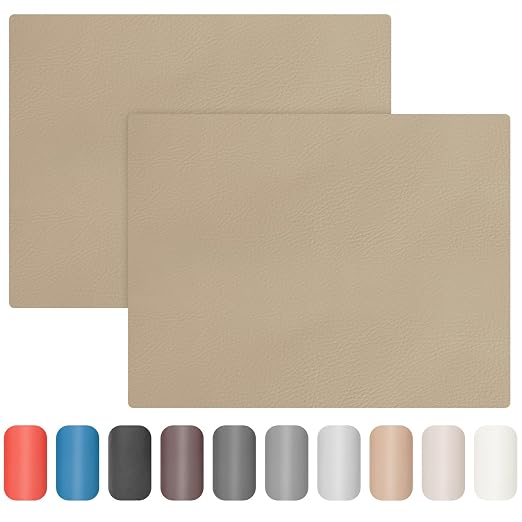 Leather Repair Patch 8x11 inch 2 Pcs, Self Adhesive Vinyl Repair Patch Kit by ALLFORYOU