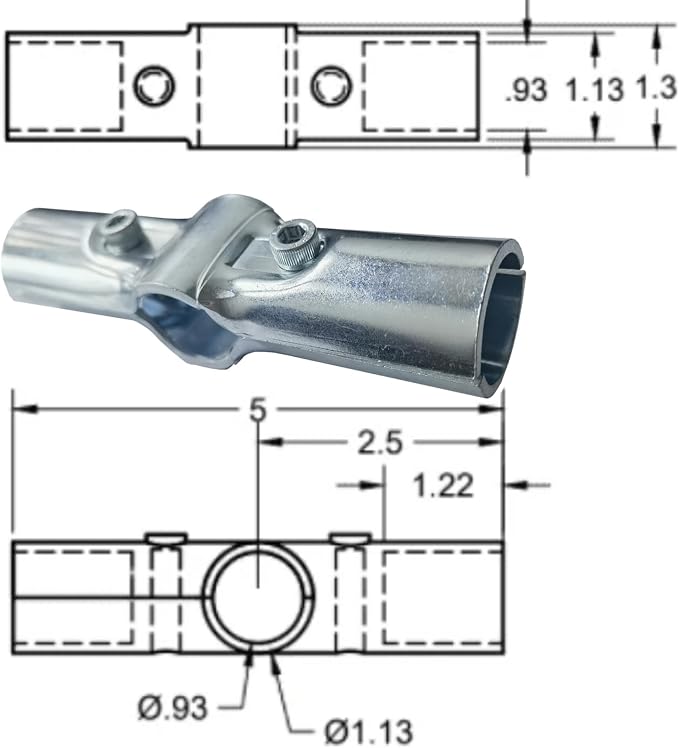 4 PCS 180 Degree Structural End Rail Clamps Fit - Image 3