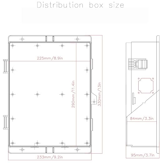 Outdoor Electrical Junction Box, Ventilation and Heat Dissipation ABS Plastic - Image 6